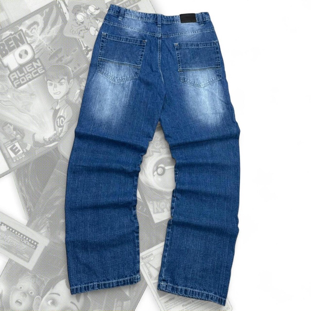 Southpole Baggy Relaxed Fit Light Blue Wash Denim Jeans Y2K Skater 36x34 Mens